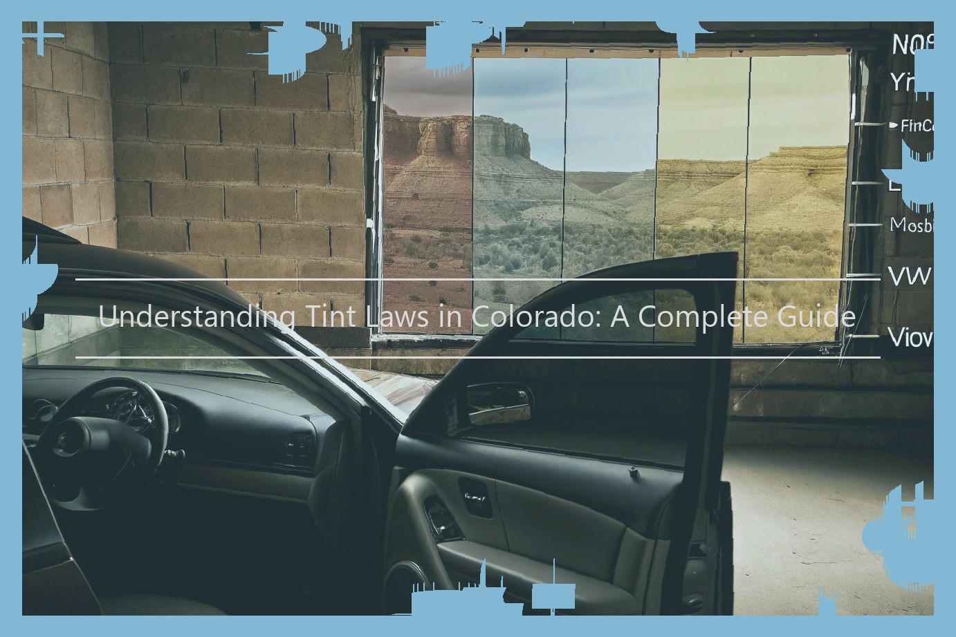Understanding Tint Laws in Colorado: A Complete Guide